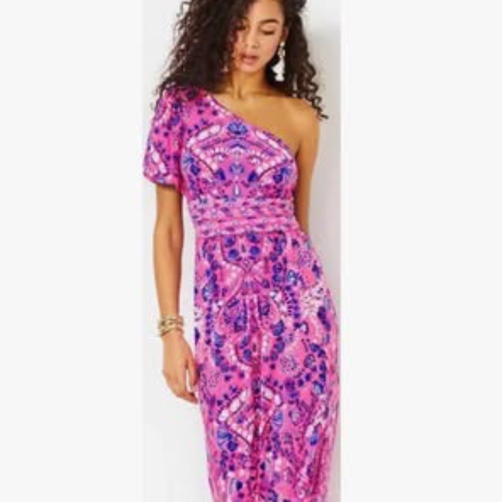 Lilly Pulitzer SOLANA ONE SHOULDER MAXI DRESS